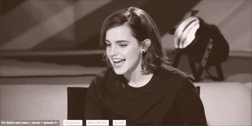 Emma Watson GIF. Emma watson Gifs Filmsterren Lachend 
