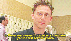 Tom Hiddleston GIF. Gifs Filmsterren Tom hiddleston Loki The avengers 