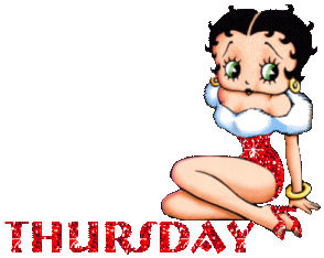 Kerst Glitter plaatjes Betty Boop Thursday