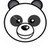 Dieren Panda Icon plaatjes 