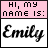 Icon plaatjes Naam icons Emily 