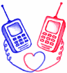 Valentijn Plaatjes Telefoons Die Verliefd Bellen