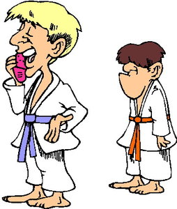 Cliparts Communicatie Telefoon Judoleraar En Judoleerling