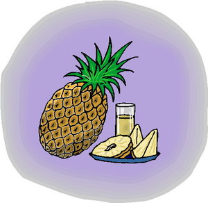 Cliparts Eten en drinken Ananas 