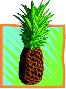 Cliparts Eten en drinken Ananas 