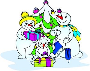 Cliparts Kerstmis Kerst sneeuwpoppen 