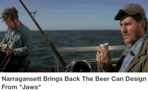 Jaws GIF. Bier Film Drinken Films en series Gifs Jaws Narragansett 