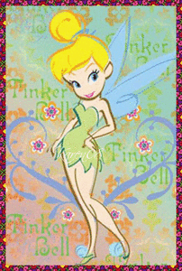 Tinkerbell Glitter plaatjes 