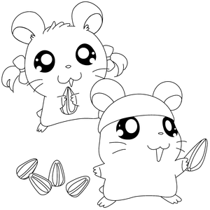 Hamtaro Kleurplaat. Hamtaro Kleurplaten Tv series kleurplaten 